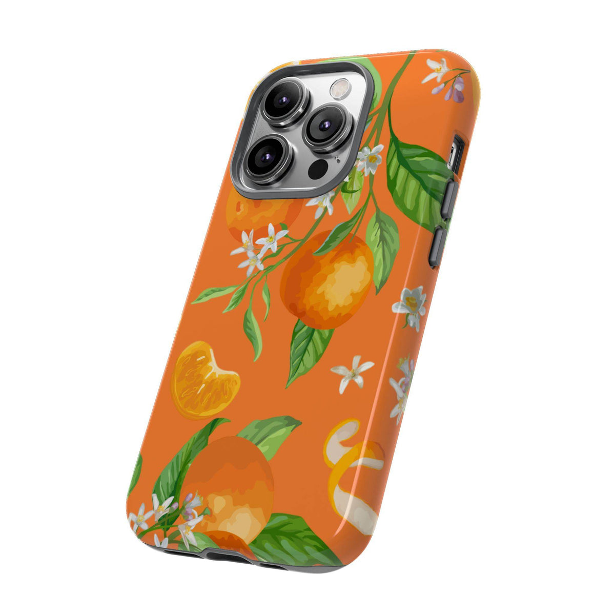 Orange Floral iPhone17 Tough Case