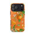 Orange Floral iPhone17 Tough Case