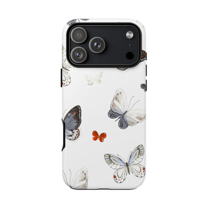 White iPhone cover with colorful butterfly design from i-Cover