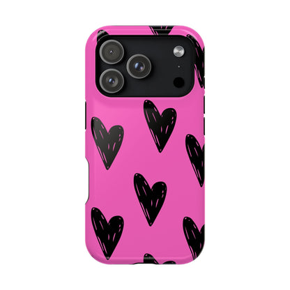 Black Hearts - iPhone 17 Pro / Glossy - Phone Case