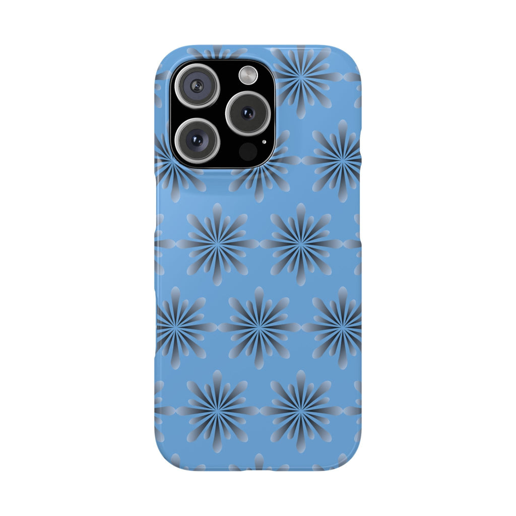 Floral Blue Phone Case. - iPhone 16 Pro - Phone Case