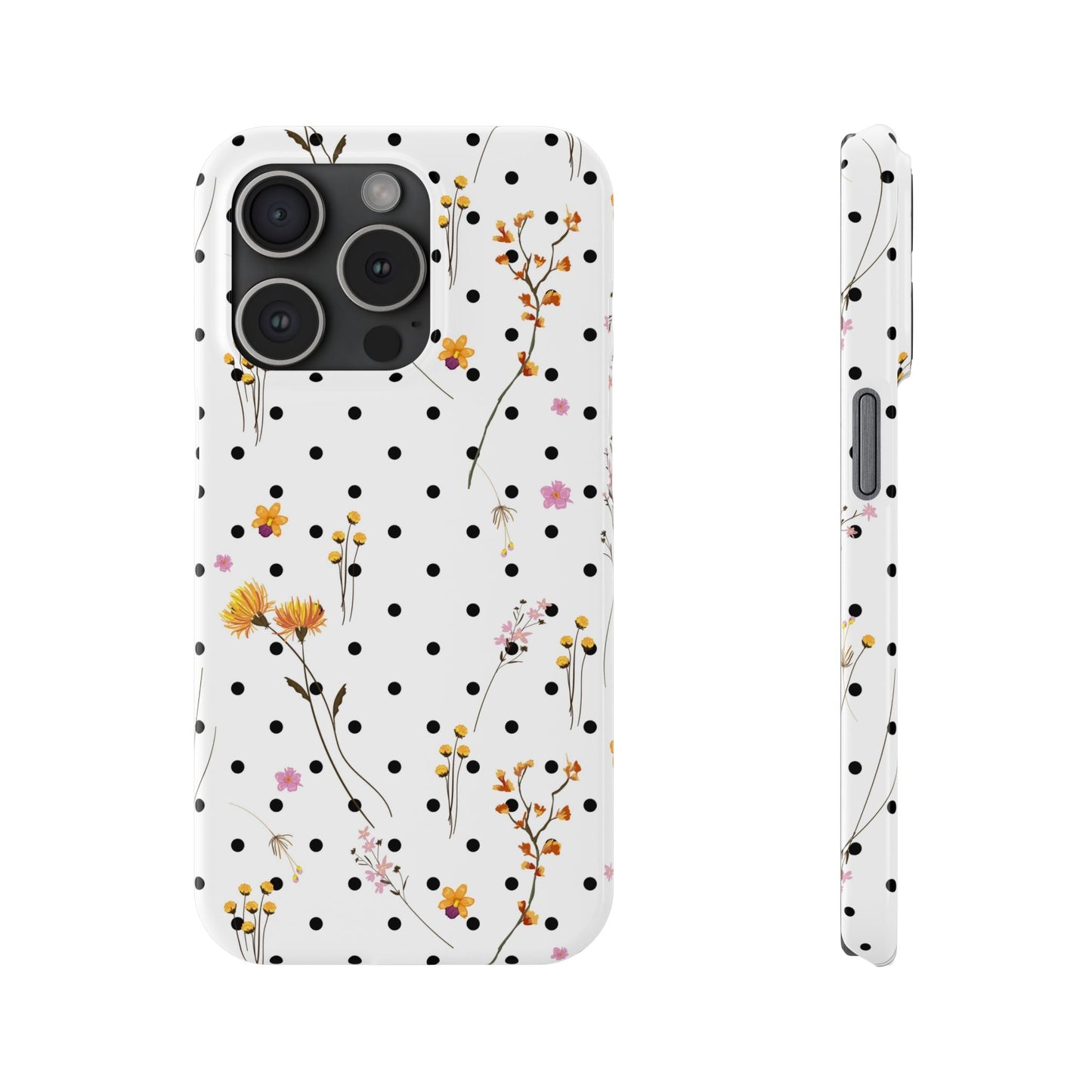 Floral Dot - iPhone 15 Pro - Phone Case