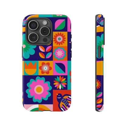 Floral Mosaic - iPhone 15 Pro / Glossy - Phone Case