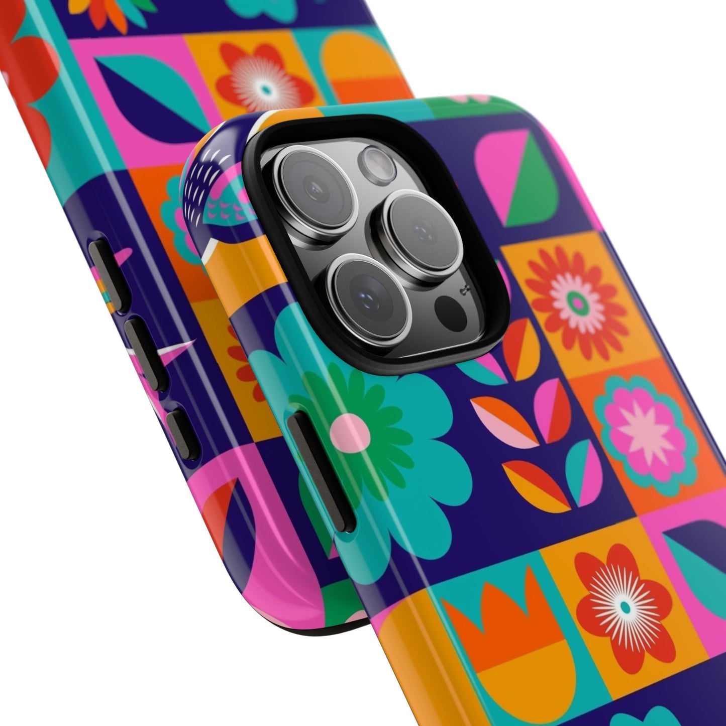 Floral Mosaic - iPhone 16 Pro Max / Glossy - Phone Case