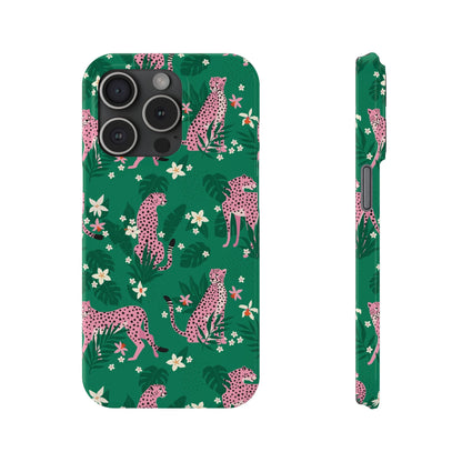 Green Leopard - iPhone 15 Pro - Phone Case