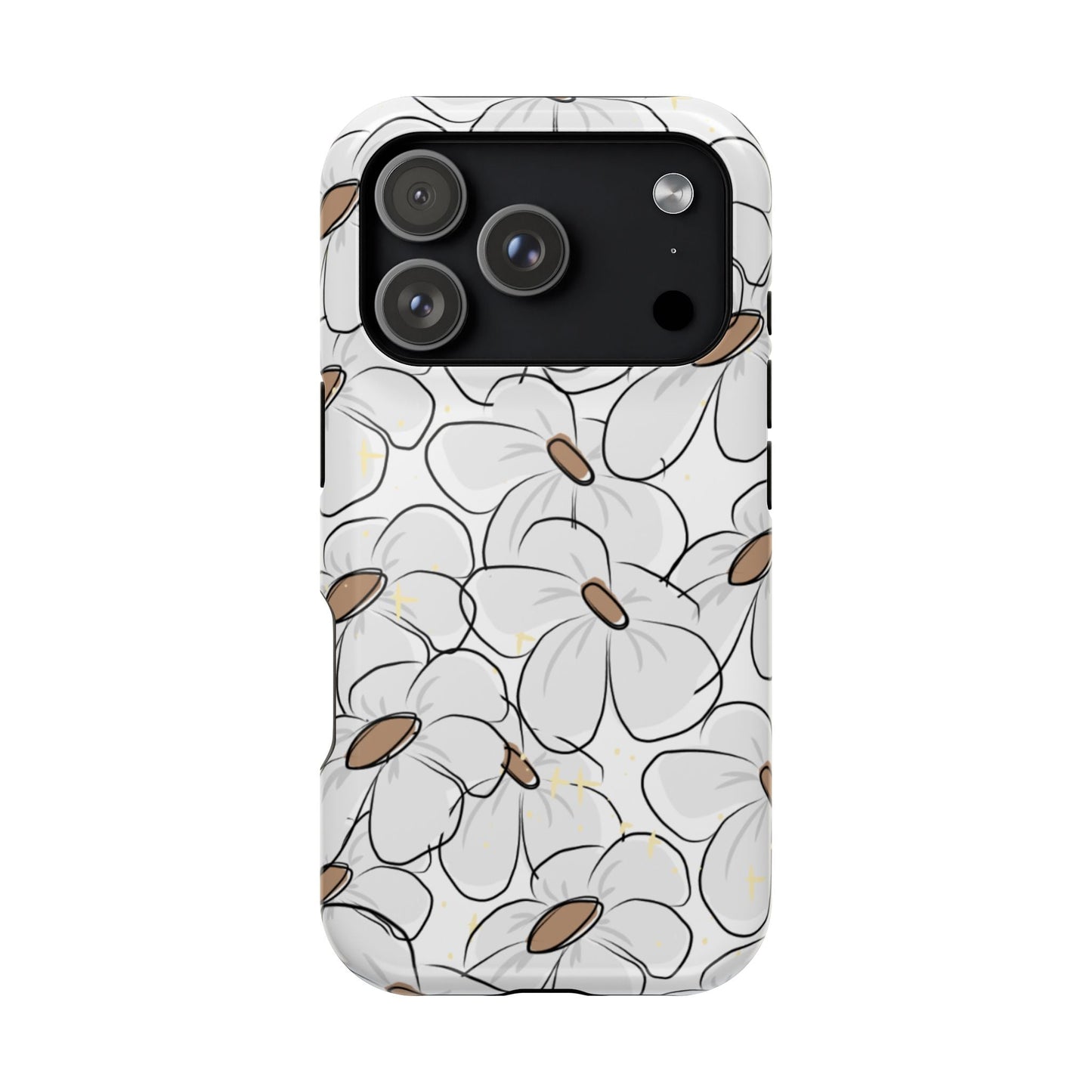 Grey Daisy - iPhone 17 Pro / Glossy - Phone Case