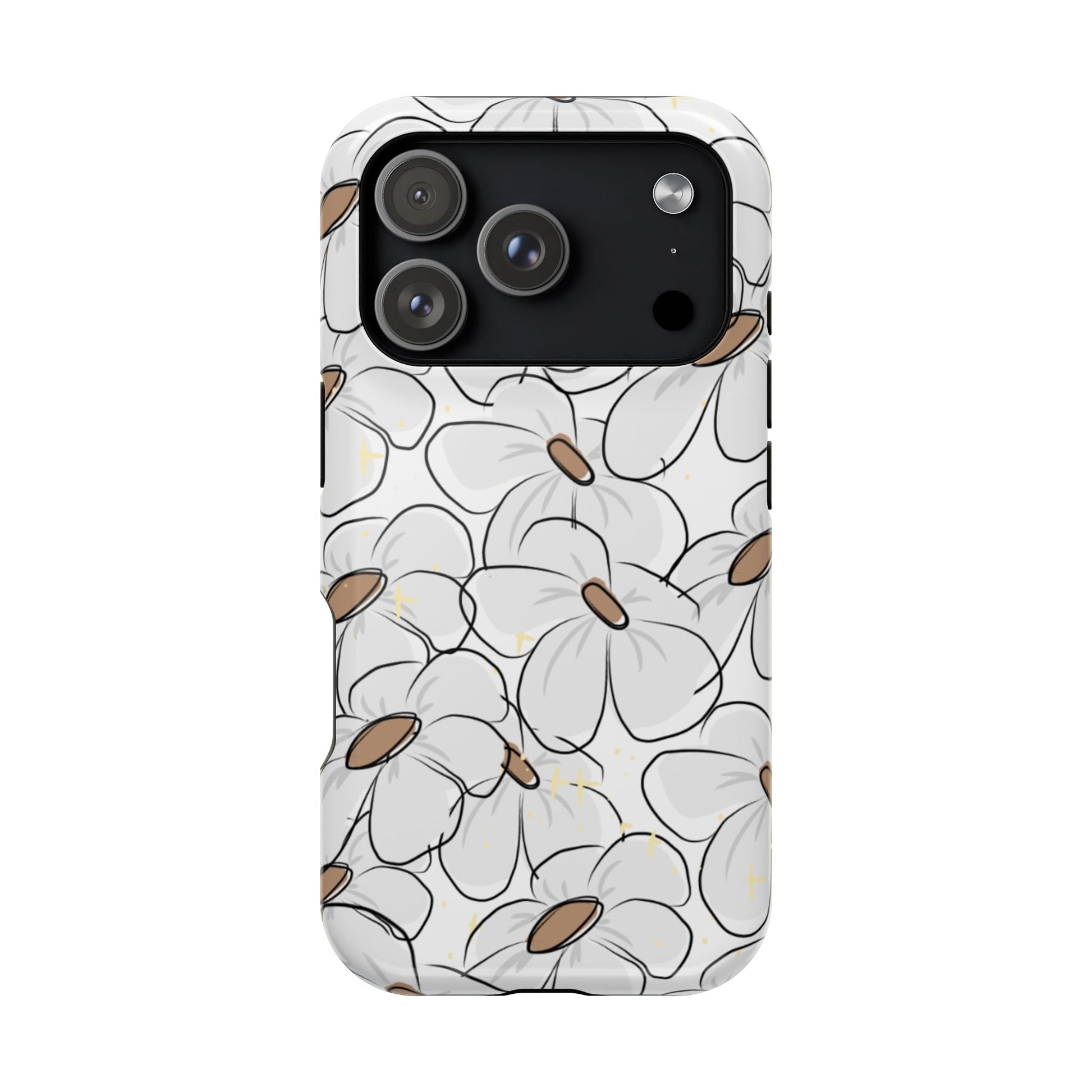 Grey Daisy - iPhone 17 Pro / Glossy - Phone Case