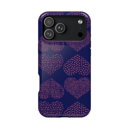 Heart Dots - iPhone 17 Pro Max / Glossy - Phone Case