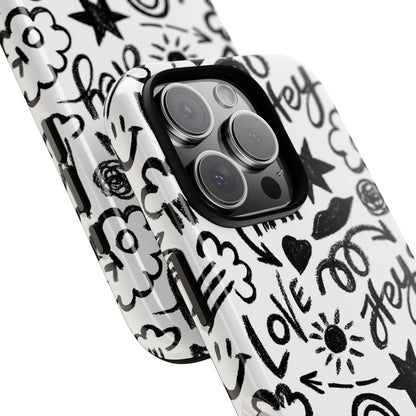 Love Doodle - iPhone 16 Pro / Glossy - Phone Case