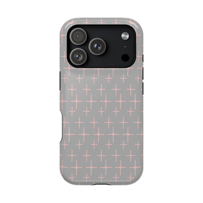 Pink Crosses - iPhone 17 Pro / Glossy - Phone Case