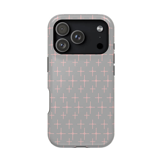 Pink Crosses - iPhone 17 Pro / Glossy - Phone Case